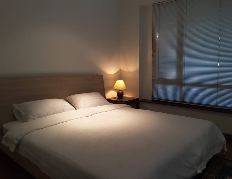 Evening light bedroom view