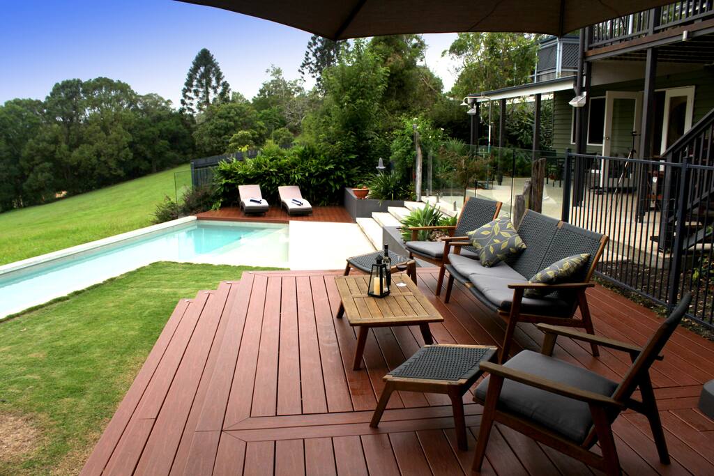 Seating area, pool and terrace