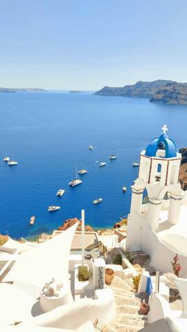Santorini blue, caldera views, private pool gallery image 4