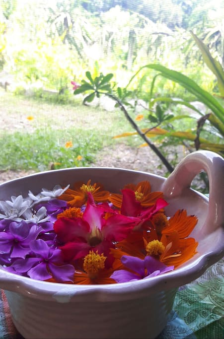 Fresh flowers picked from the farm