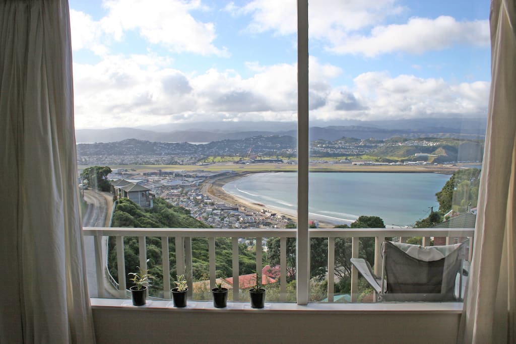 View of Lyall Bay from Lounge