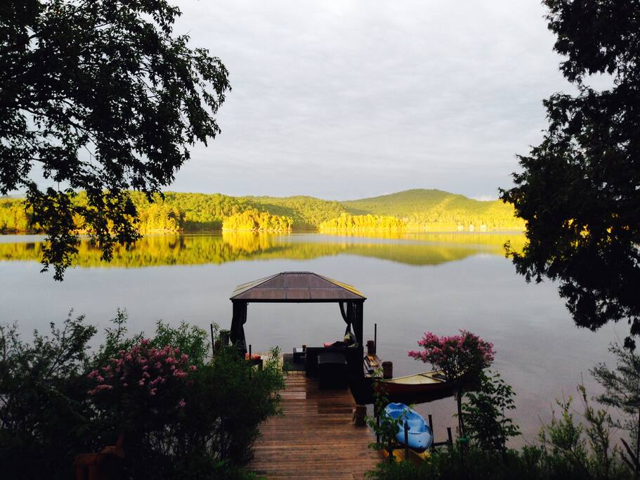 Vue du balcon du chalet