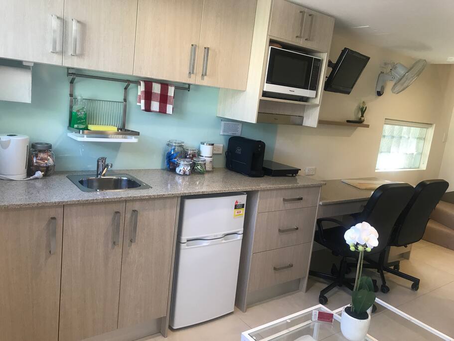 Lower Level Kitchen and Work Bench