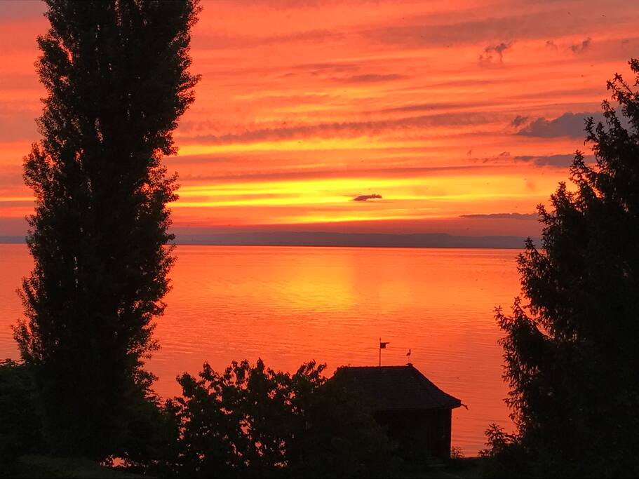 Sonnenaufgang Blick von gemeinsamen OG Zimmer