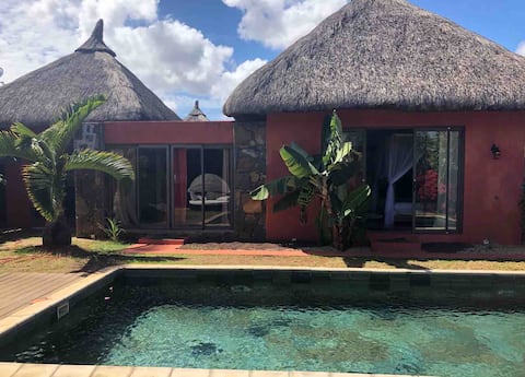 House with private pool.