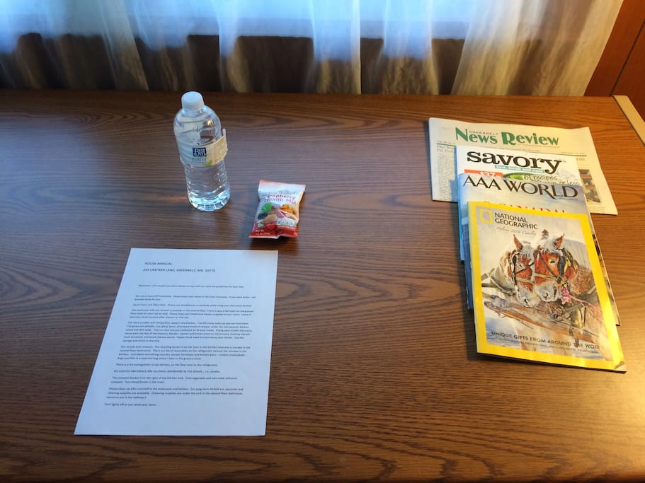 House rules and reading material