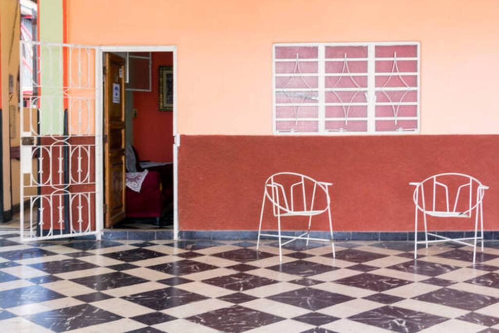 la terraza de la casa