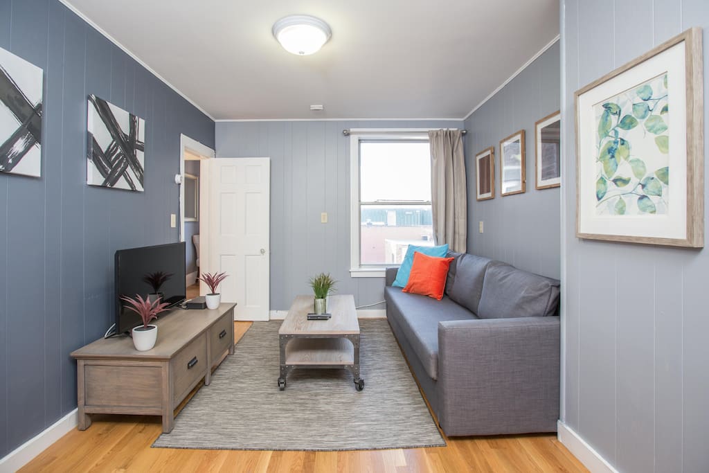 Spacious living room space to hang out and relax