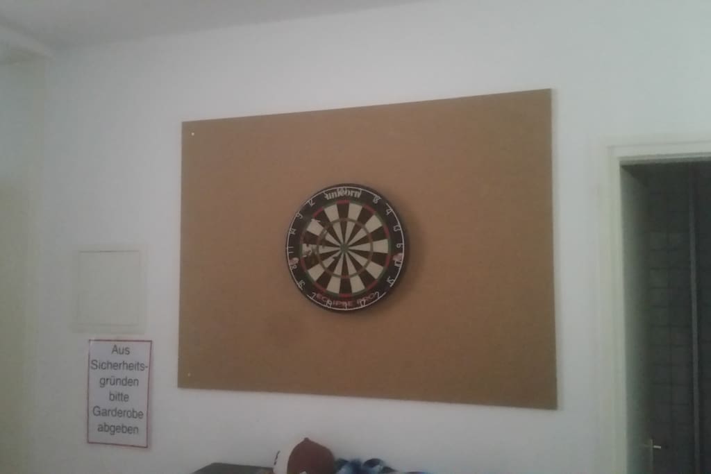 Sports activity inside the flat - you can play darts here ;)