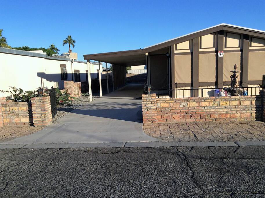 Left side of home and left parking