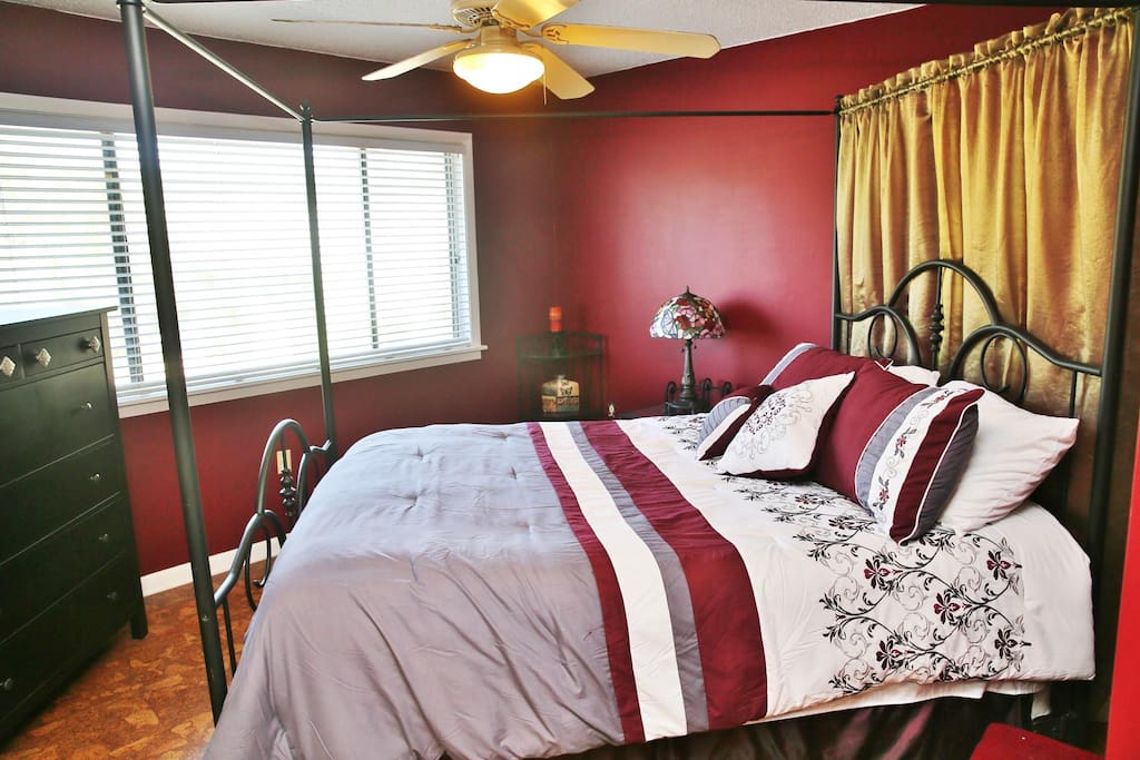 The room will comfortably accommodate two adults and has a large closet.
