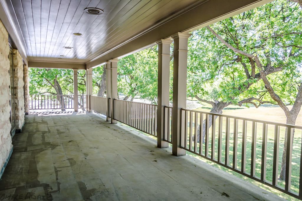 Porch outside of Master Bedroom and Upstairs Bedroom
