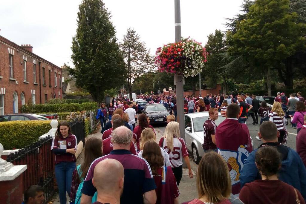 Galway supporters on way to Croke Park 2017