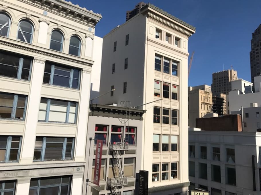 Nice view of downtown SF from the window of room.