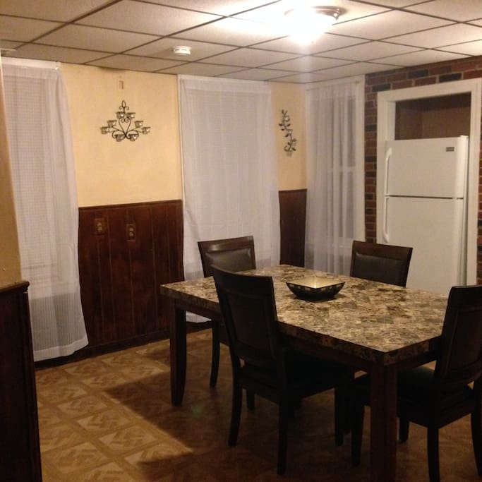 Dining room area. Very comfortable chairs.