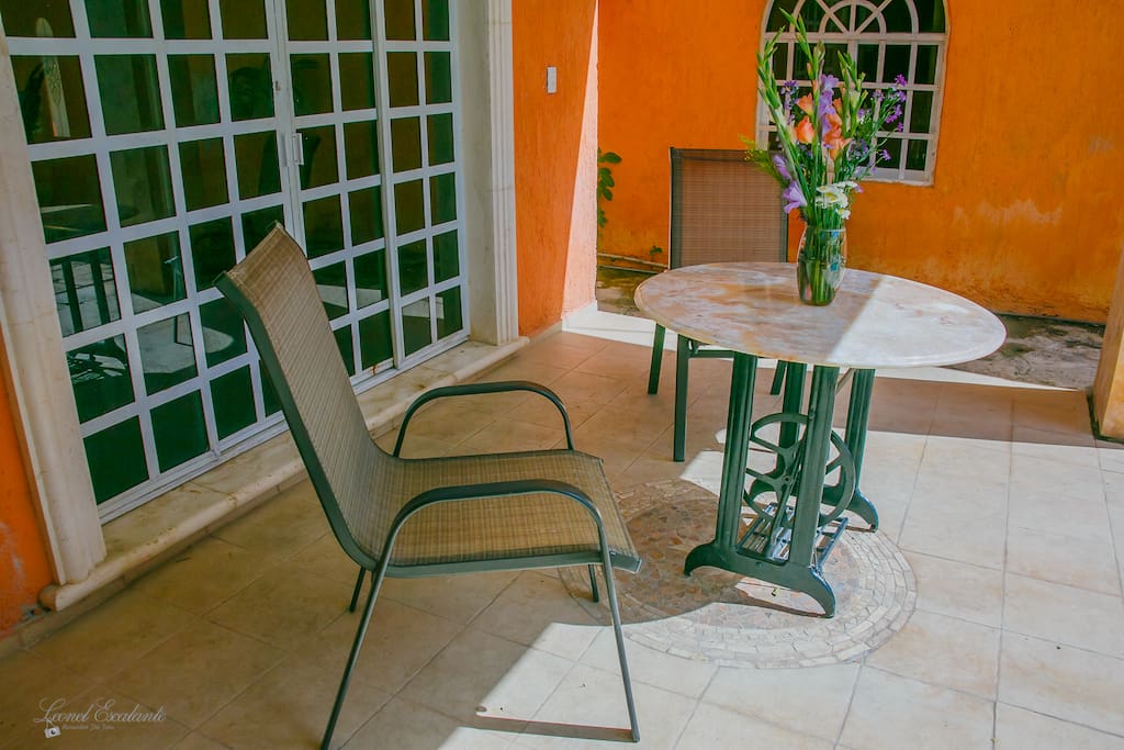 Main terrace, the perfect place to have breakfast or dinner, or just relax with a cold beer or a glass of wine