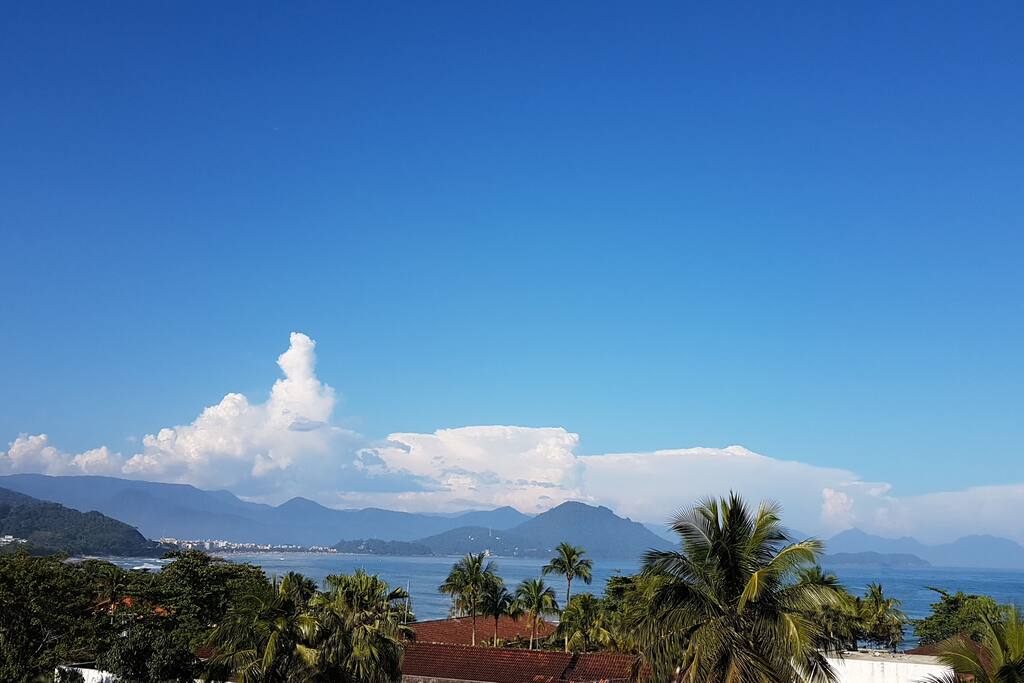 Vista da sacada do apartamento