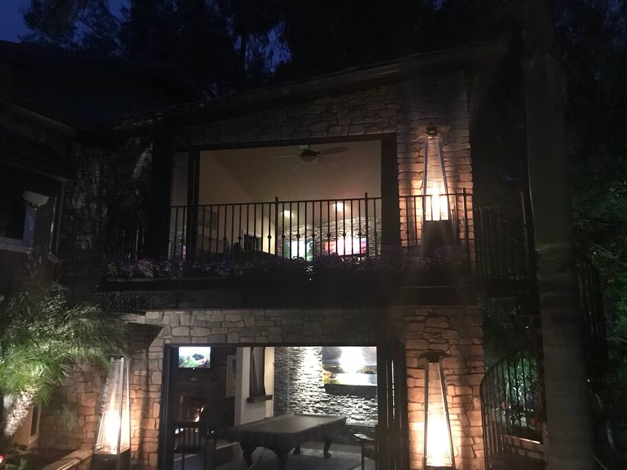 View of Master Bedroom above and game-room below