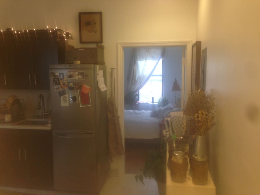 Fully equipped eat in kitchen, may use during your stay