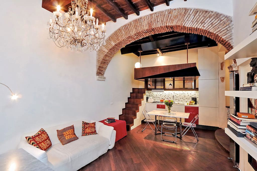 One bedroom holiday apartment near Piazza Campo de Fiori - Living room