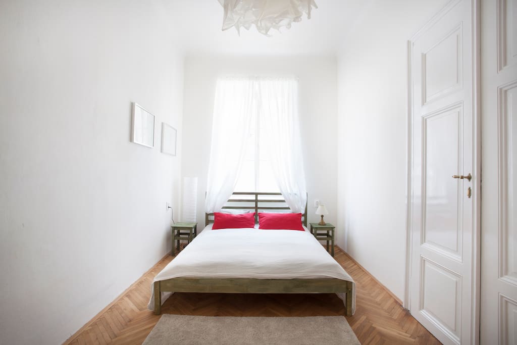 Light bedroom with full privacy.