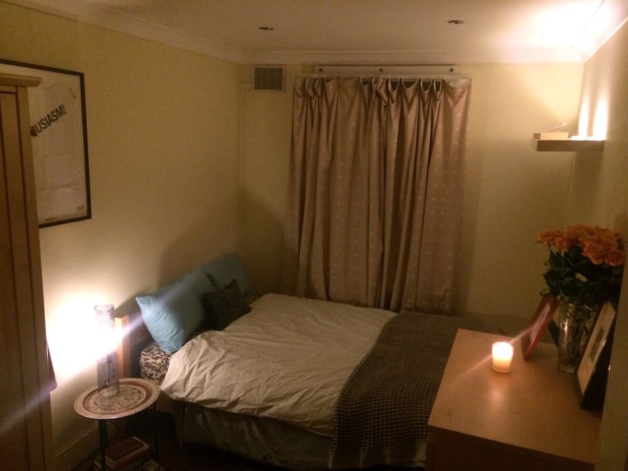 Chilled out evening view of the room. Day time pic to follow soon.
