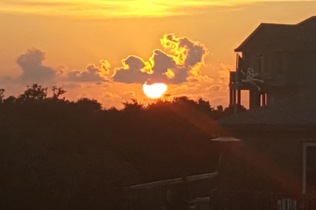 Sunset from top deck