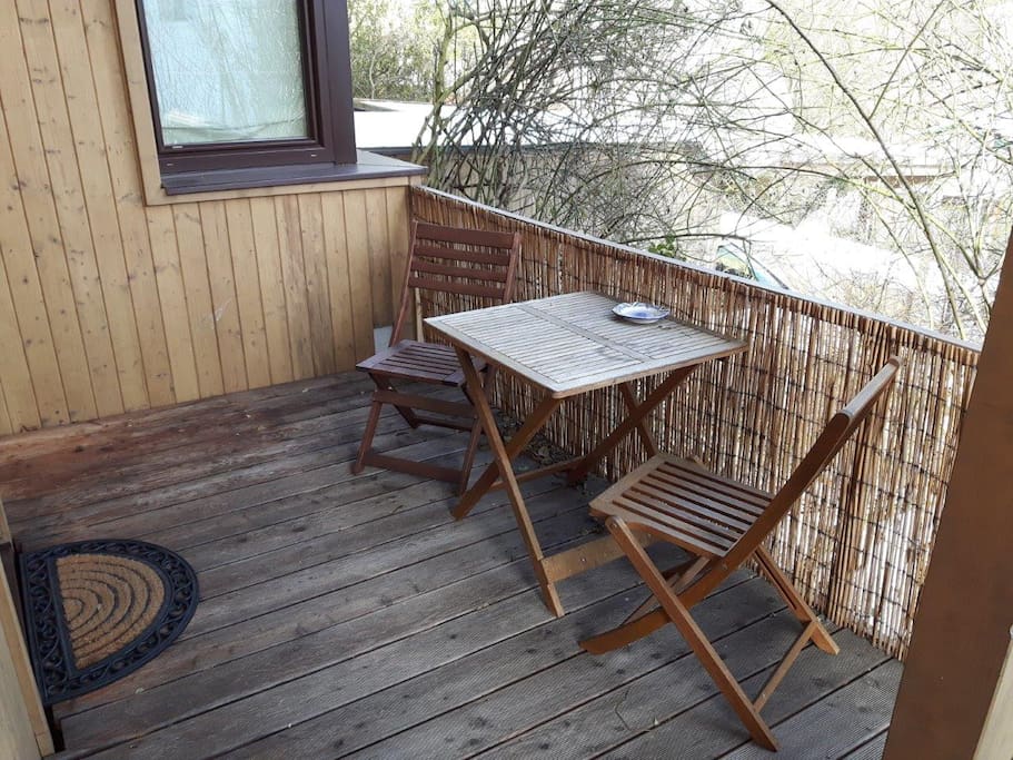 Terrace with table and chair
