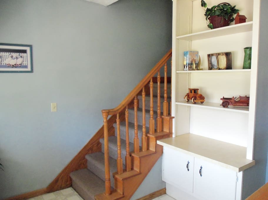 Staircase leading to bedrooms
