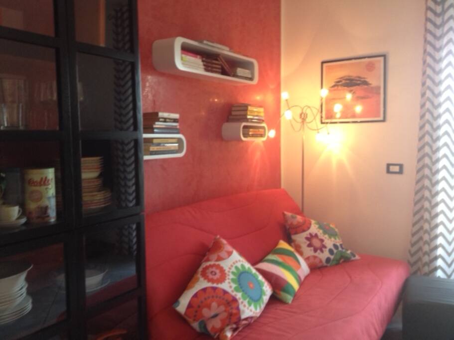 Zona giorno con divano letto
