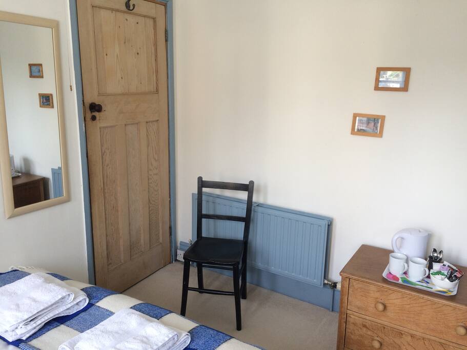 Tea and coffee tray in room