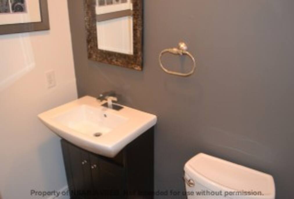 Half bath on lower level.