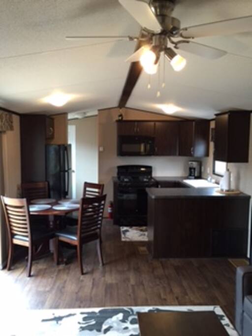 Kitchen and eating area