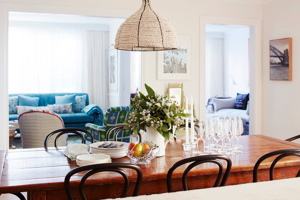 View from kitchen to sitting room.