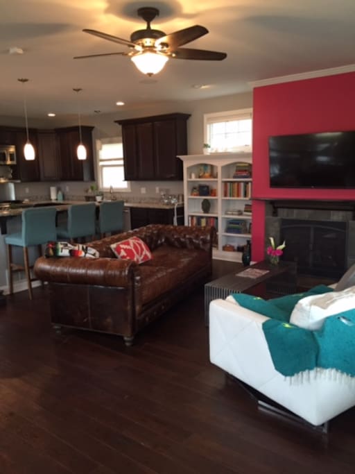 Open concept downstairs living area.