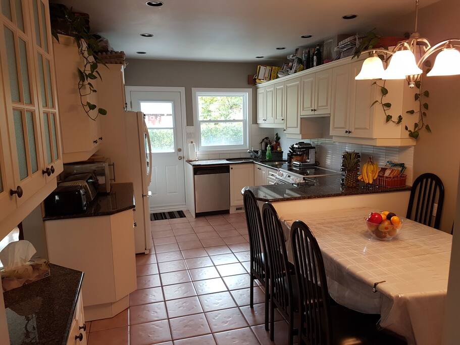 Kitchen view of door to terrace