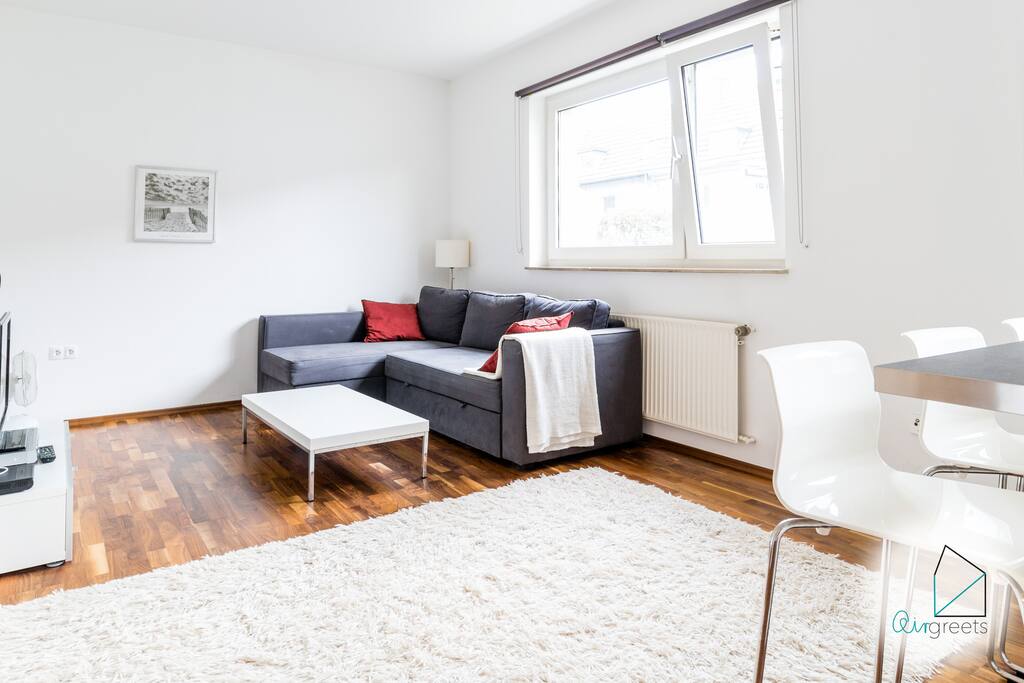The comfortable living room invites you to relax.