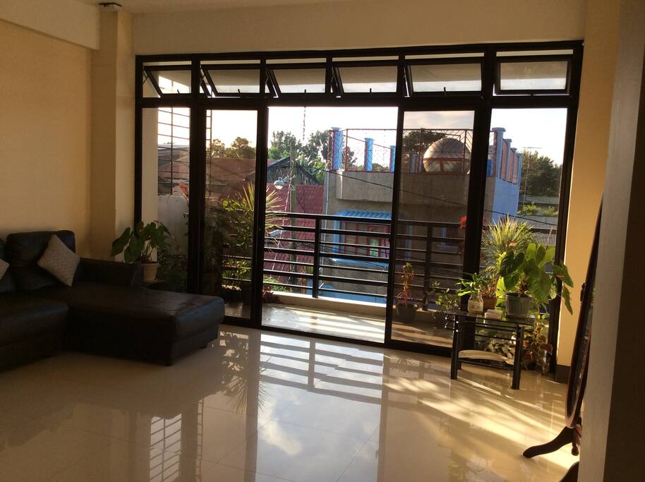 Living room with mini garden
