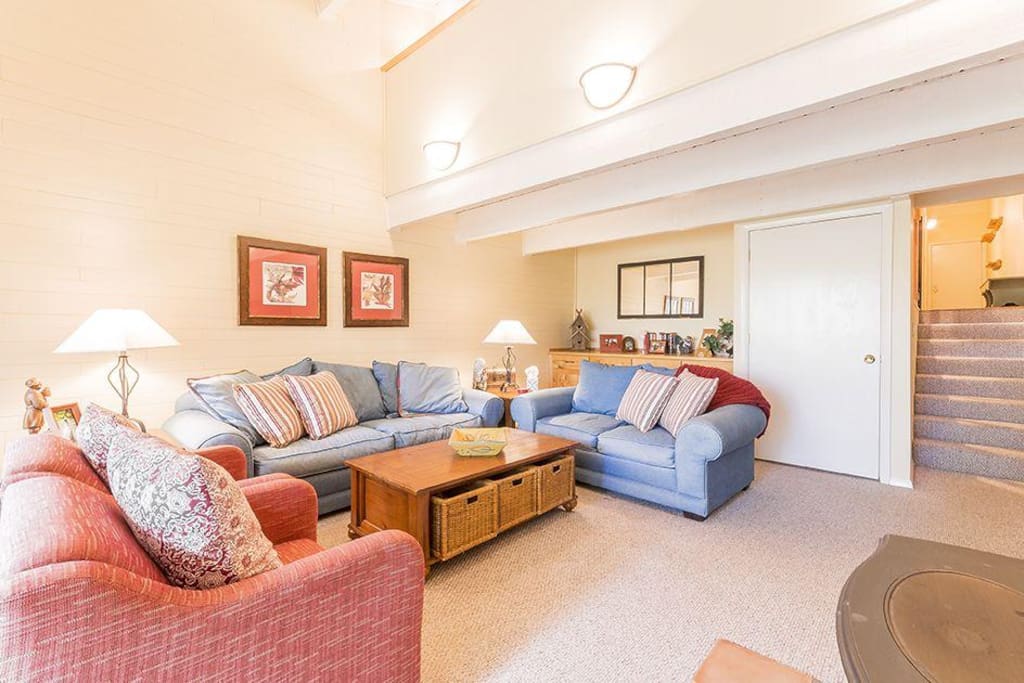 You'll love relaxing here! And there is a sleeper sofa too, for extra sleeping capacity.