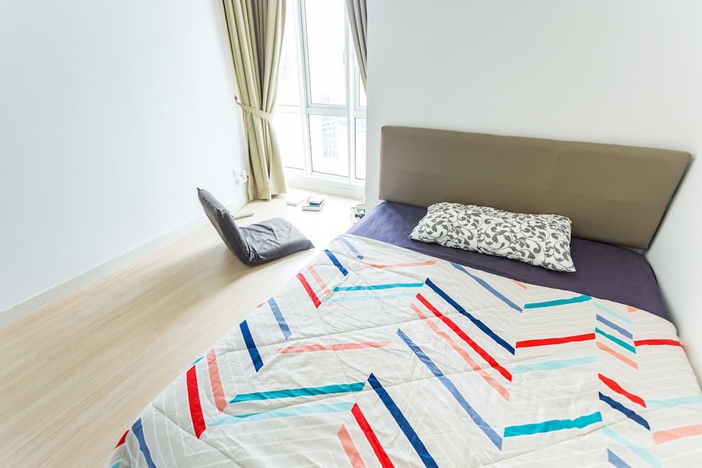 Bedroom | Simple & Minimalist. Inspired by Japanese way of utilizing floor area for a tea breaks or just relax with a view.