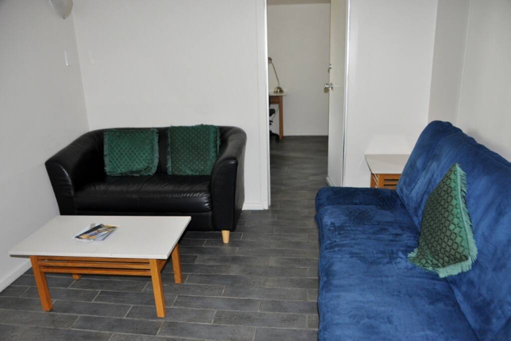 Lounge room with double sofa bed