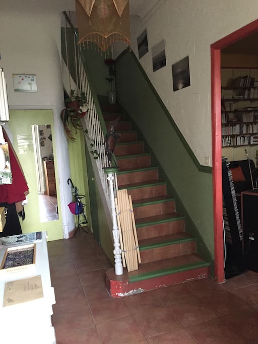 L'escalier qui mène à la chambre verte