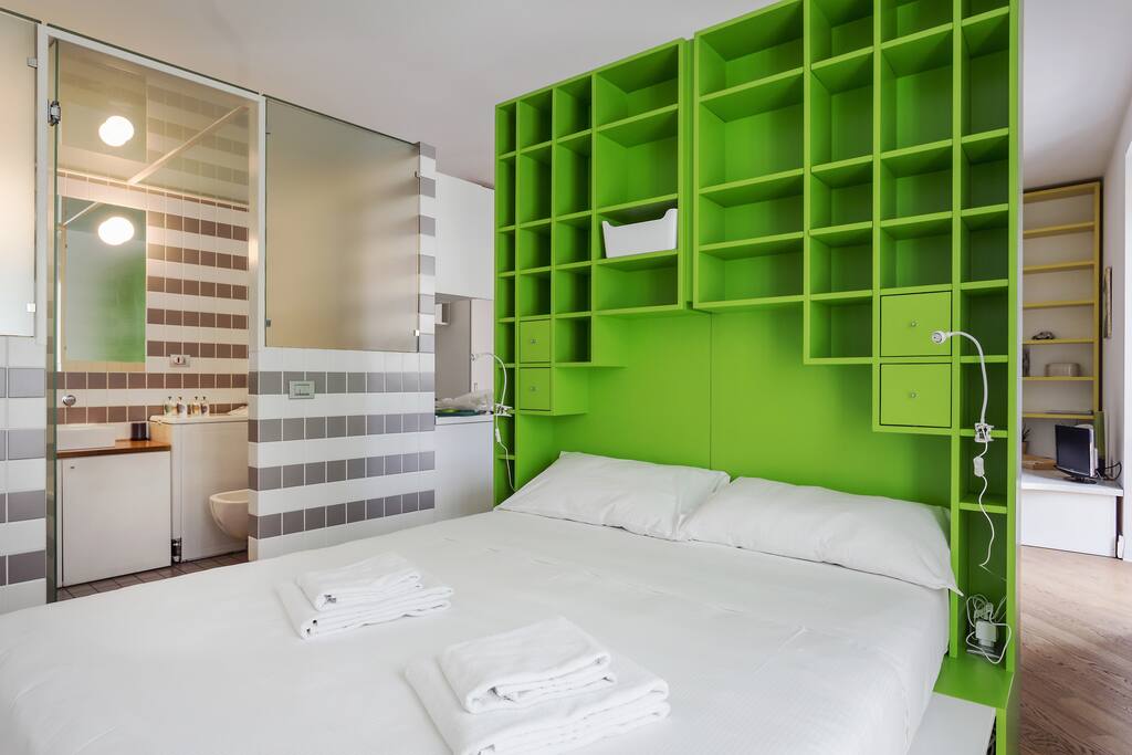 The Bedroom - The comfortable double bed with soft bed-linen and towels