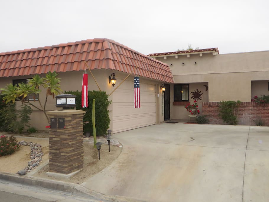 Entrance to Condo and 2 Car Garage