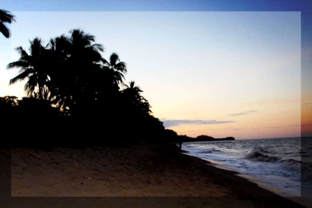 Twilight hour on the beach