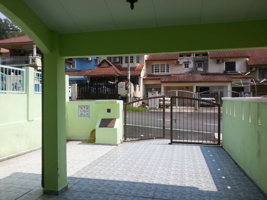 View from inside to front gate