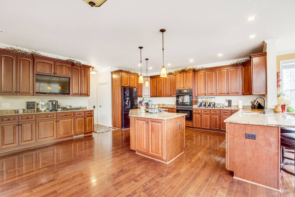 Prepare a meal or mingle with other guests in this gourmet kitchen.