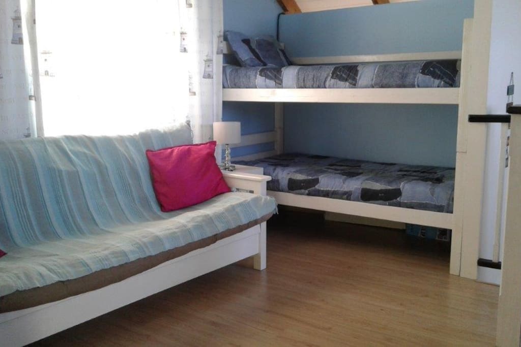 Loft sleeping and couch