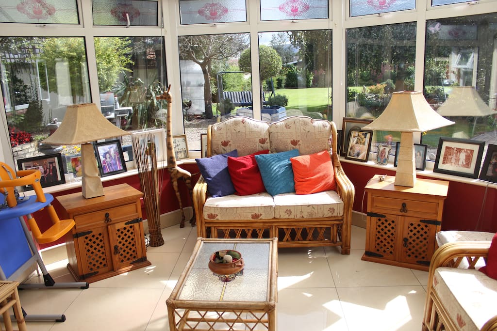 If the weather is poor enjoy the garden from the conservatory