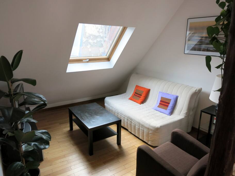 Living room with the bed sofa